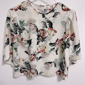 Aritzia Wilfred floral crop blouse. Size S